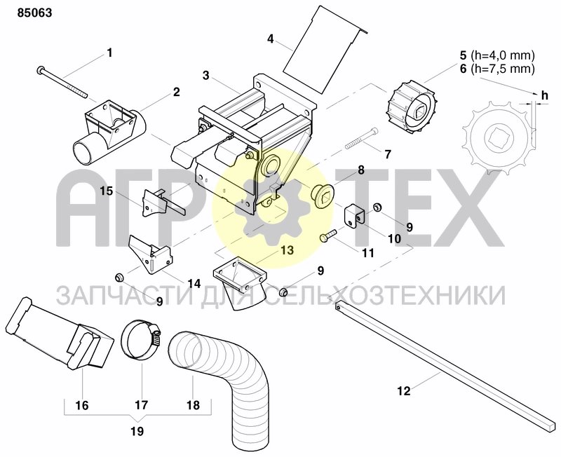 Чертеж METERING DEVICE FERTILIZER