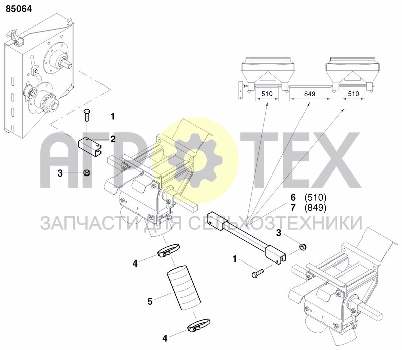 Чертеж METERING DEVICE FERTILIZER