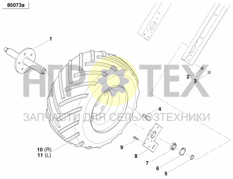 Чертеж AXLE AND WHEELS