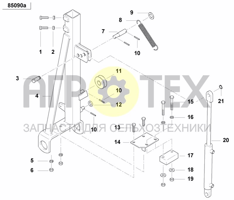 Чертеж DISC MARKER DOUBLE HYDR. FOLDABLE