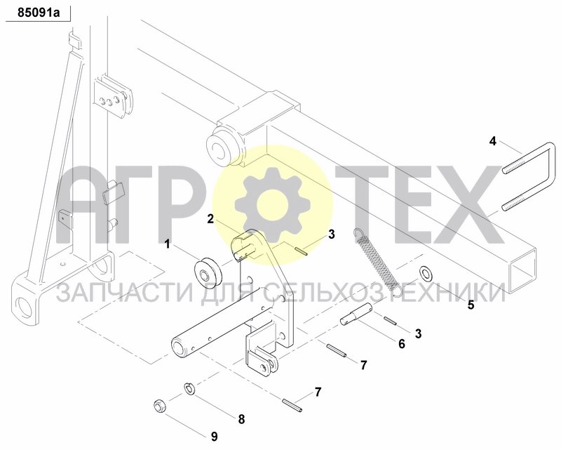 Чертеж DISC MARKER DOUBLE HYDR. FOLDABLE