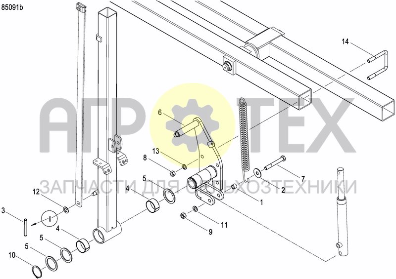 Чертеж DISC MARKER DOUBLE HYDR. FOLDABLE