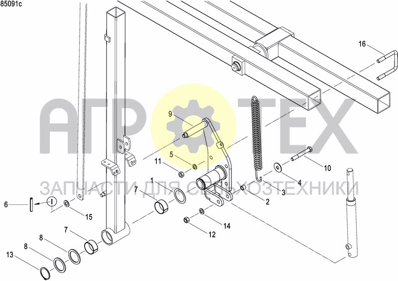 Чертеж DISC MARKER DOUBLE HYDR. FOLDABLE