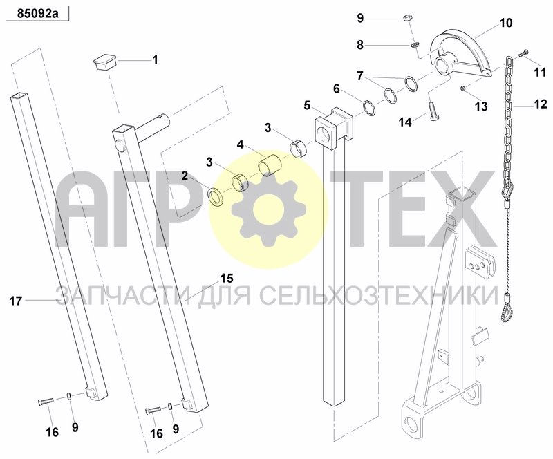 Чертеж DISC MARKER DOUBLE HYDR. FOLDABLE