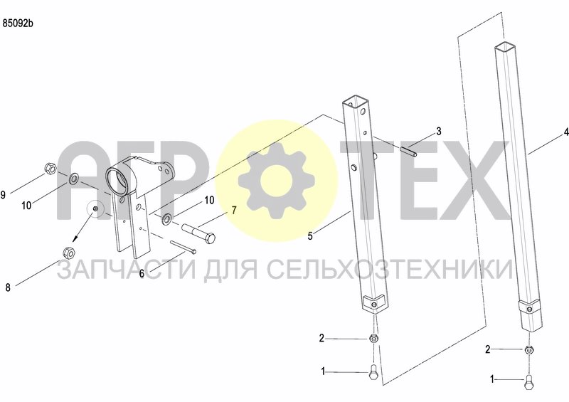 Чертеж DISC MARKER DOUBLE HYDR. FOLDABLE