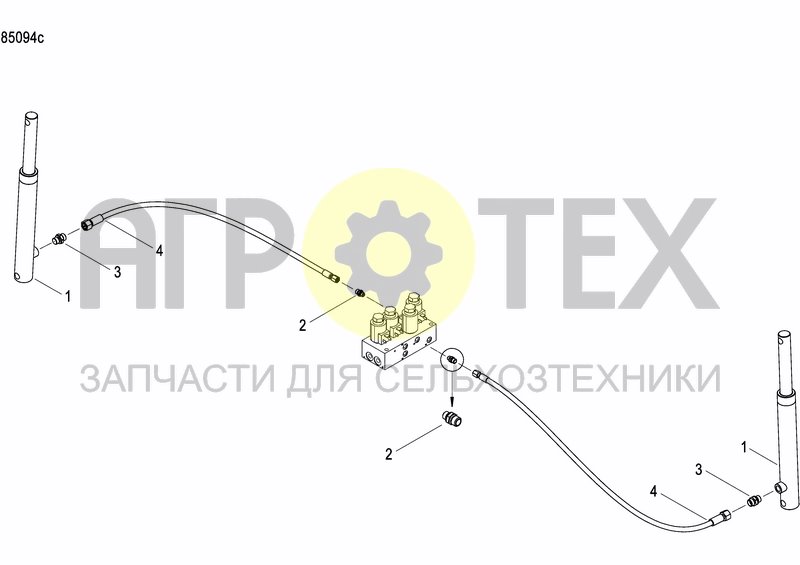 Чертеж DISC MARKER DOUBLE HYDR. FOLDABLE