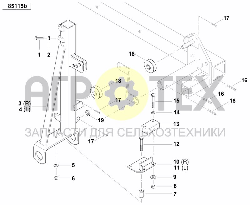 Чертеж DISC MARKER DOUBLE HYDR. FOLDABLE