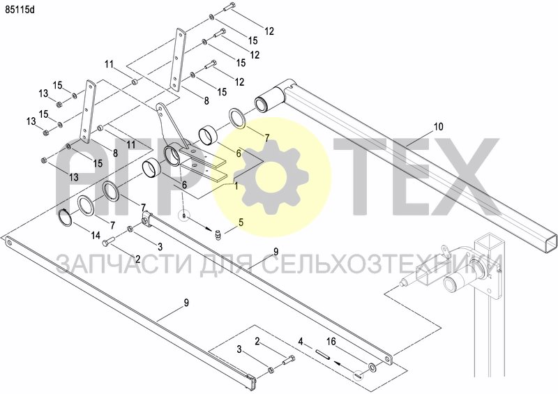 Чертеж DISC MARKER DOUBLE HYDR. FOLDABLE