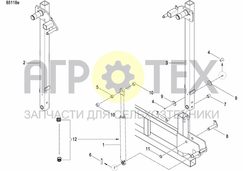 Чертеж DISC MARKER DOUBLE HYDR. FOLDABLE