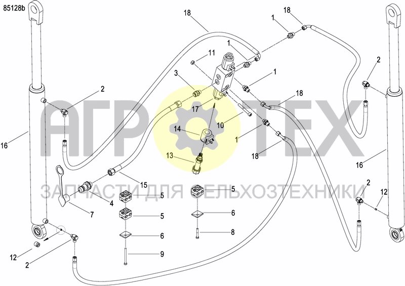 Чертеж DISC MARKER DOUBLE HYDR. FOLDABLE