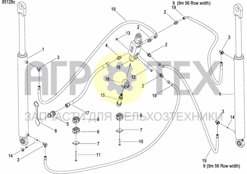 Чертеж DISC MARKER DOUBLE HYDR. FOLDABLE