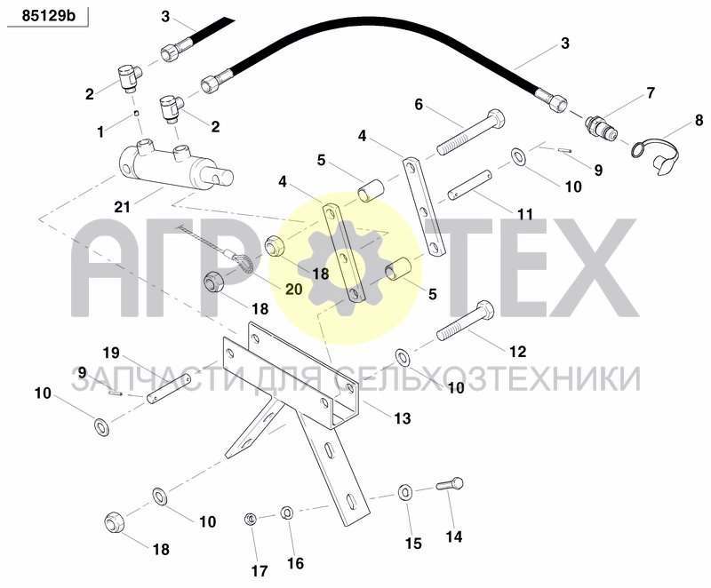 Чертеж DISC MARKER WITH DOUBLE ACTING CYLINDER