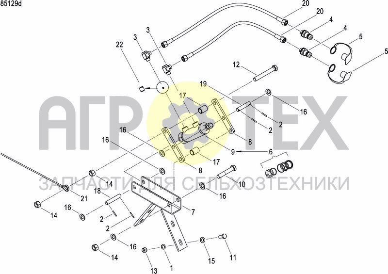 Чертеж DISC MARKER WITH DOUBLE ACTING CYLINDER