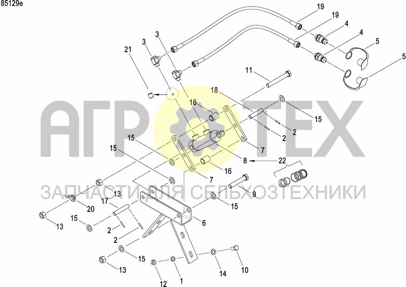 Чертеж DISC MARKER WITH DOUBLE ACTING CYLINDER