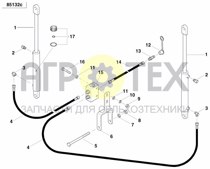 Чертеж DISC MARKER SINGLE HYDR.FOLDABLE