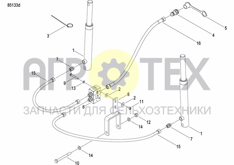 Чертеж DISC MARKER DOUBLE HYDR. FOLDABLE