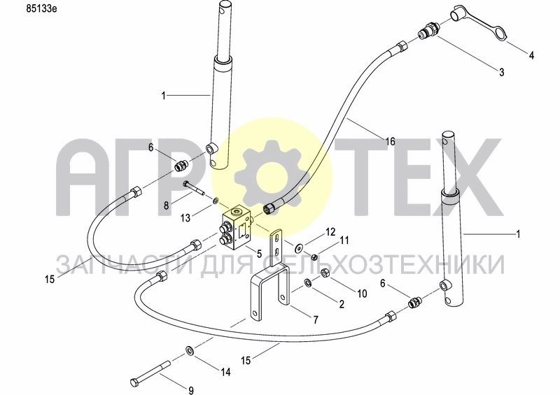 Чертеж DISC MARKER DOUBLE HYDR. FOLDABLE