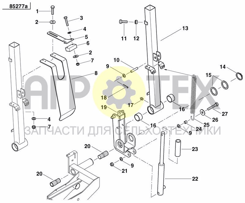 Чертеж DISC MARKER DOUBLE HYDR. FOLDABLE