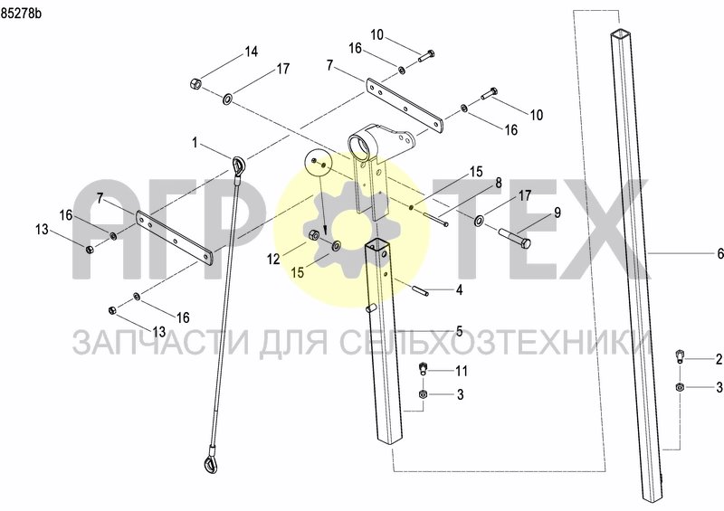 Чертеж DISC MARKER DOUBLE HYDR. FOLDABLE