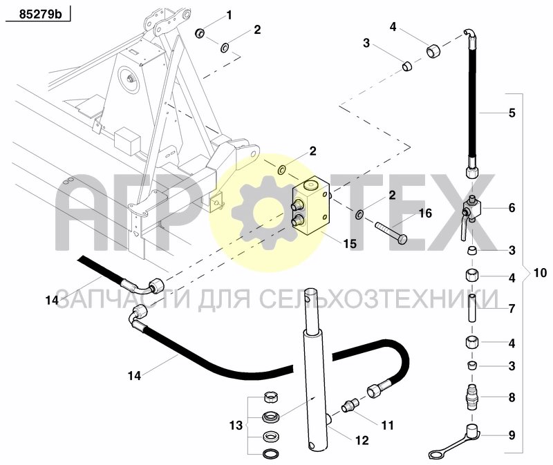 Чертеж DISC MARKER DOUBLE HYDR. FOLDABLE