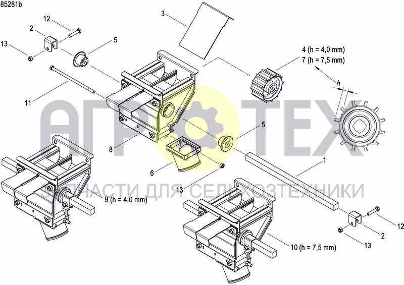 Чертеж METERING DEVICE FERTILIZER