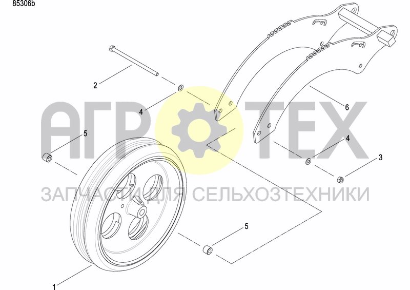 Чертеж REAR PRESS WHEEL