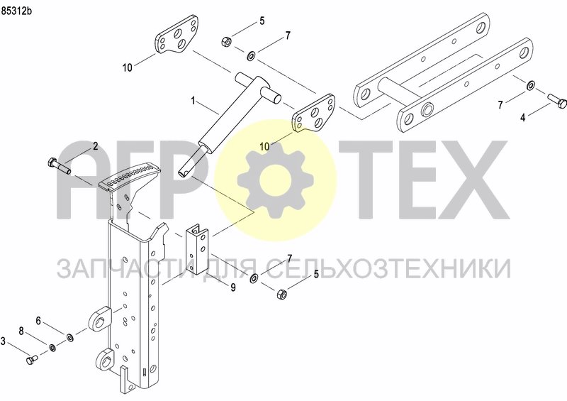 Чертеж HYDRAULIC ROW BALLASTING KIT