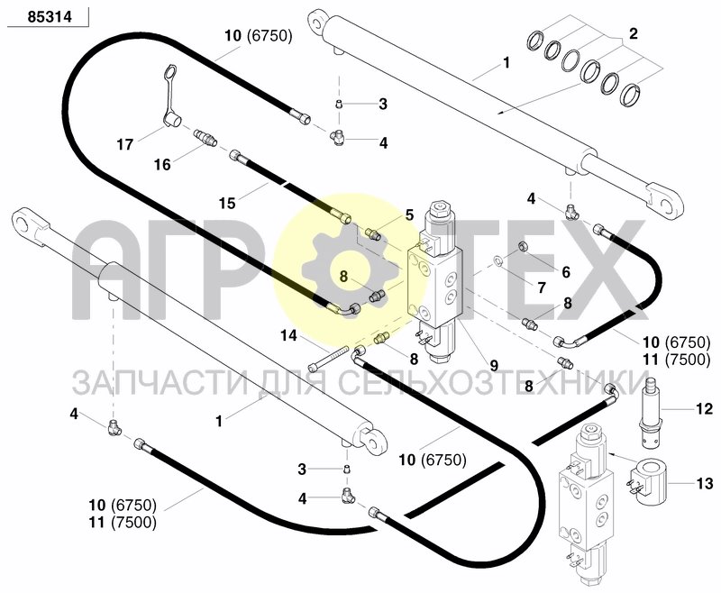 Чертеж DISC MARKER DOUBLE HYDR. FOLDABLE