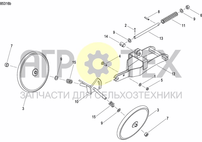 Чертеж REAR PRESS WHEEL