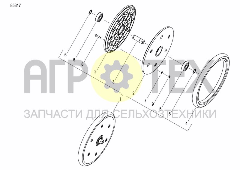 Чертеж REAR PRESS WHEEL