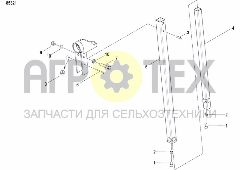 Чертеж DISC MARKER DOUBLE HYDR. FOLDABLE