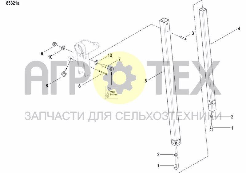 Чертеж DISC MARKER DOUBLE HYDR. FOLDABLE