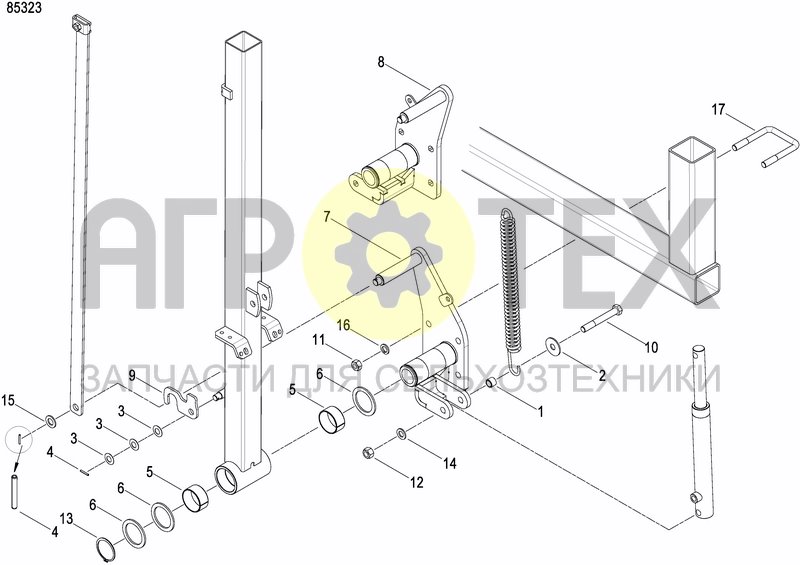 Чертеж DISC MARKER DOUBLE HYDR. FOLDABLE