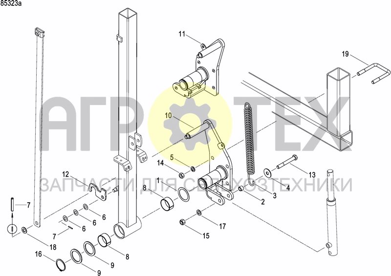 Чертеж DISC MARKER DOUBLE HYDR. FOLDABLE