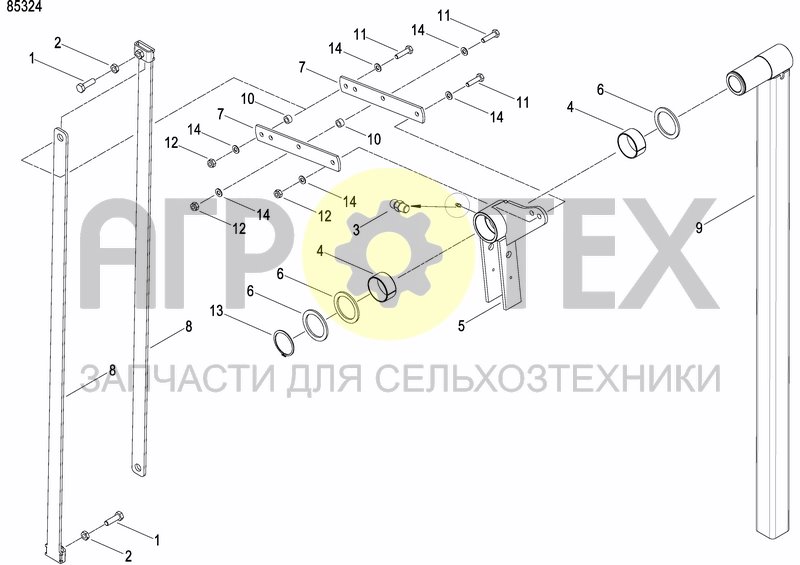 Чертеж DISC MARKER DOUBLE HYDR. FOLDABLE