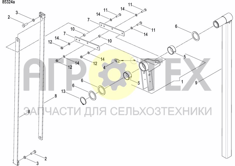 Чертеж DISC MARKER DOUBLE HYDR. FOLDABLE