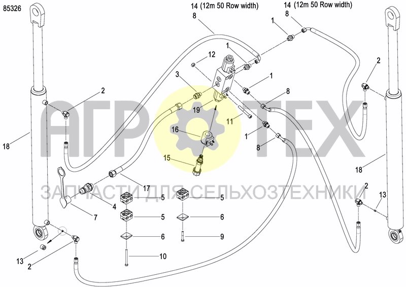 Чертеж DISC MARKER DOUBLE HYDR. FOLDABLE