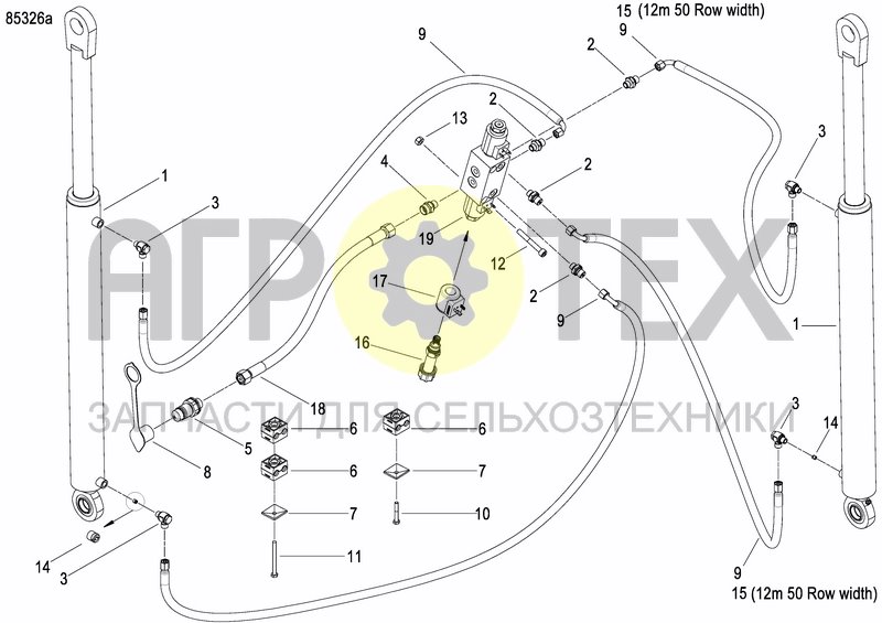 Чертеж DISC MARKER DOUBLE HYDR. FOLDABLE