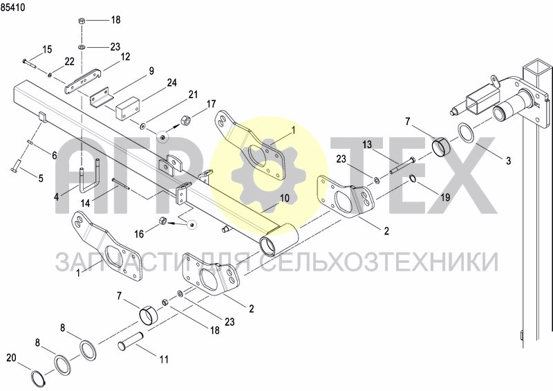 Чертеж DISC MARKER DOUBLE HYDR. FOLDABLE