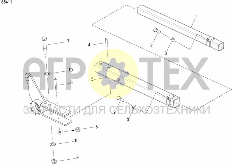 Чертеж DISC MARKER DOUBLE HYDR. FOLDABLE