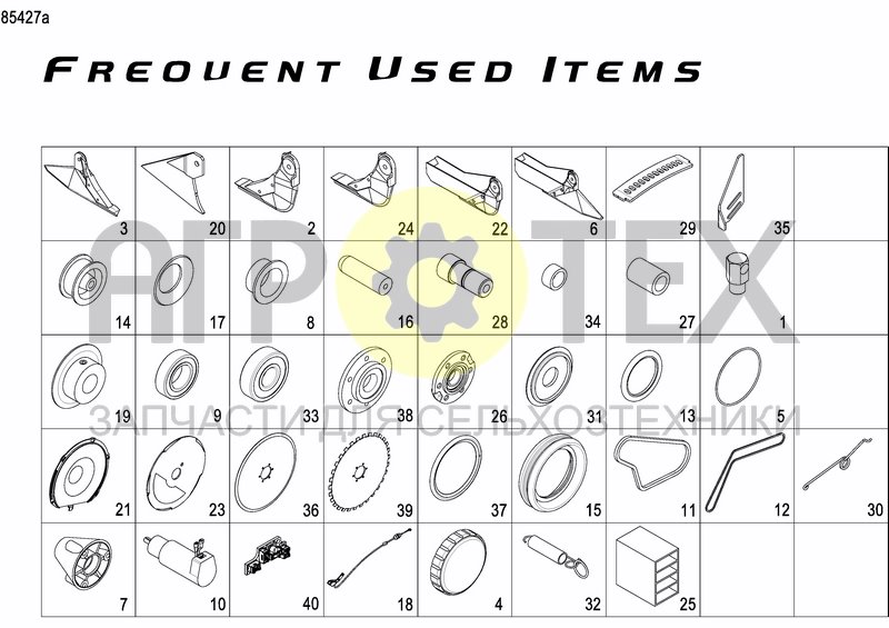 FREQUENT USED ITEMS (№40 на схеме)