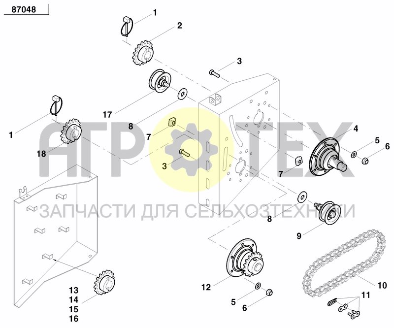 Чертеж FERTILIZER GEARBOX