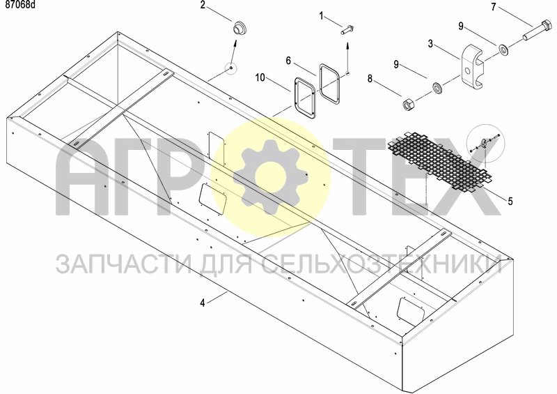 Чертеж FERTILIZER HOPPER  PRECISION DRILL