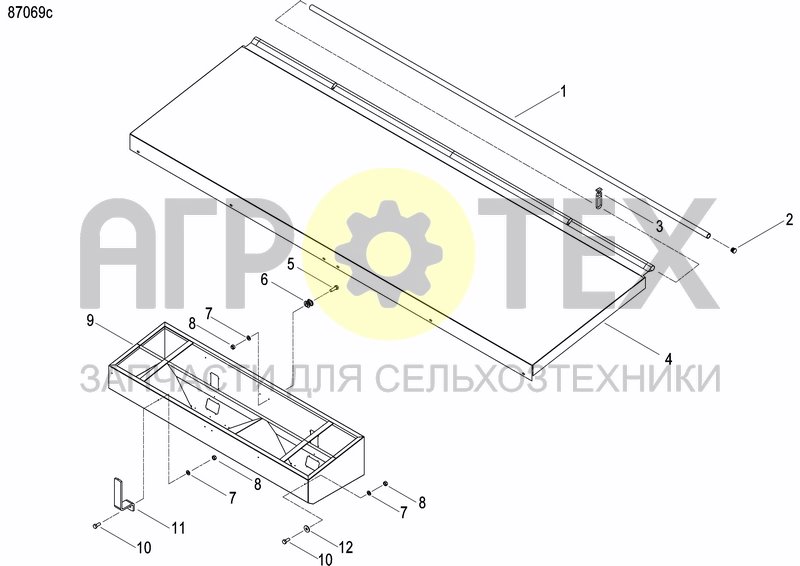 Чертеж FERTILIZER HOPPER  PRECISION DRILL