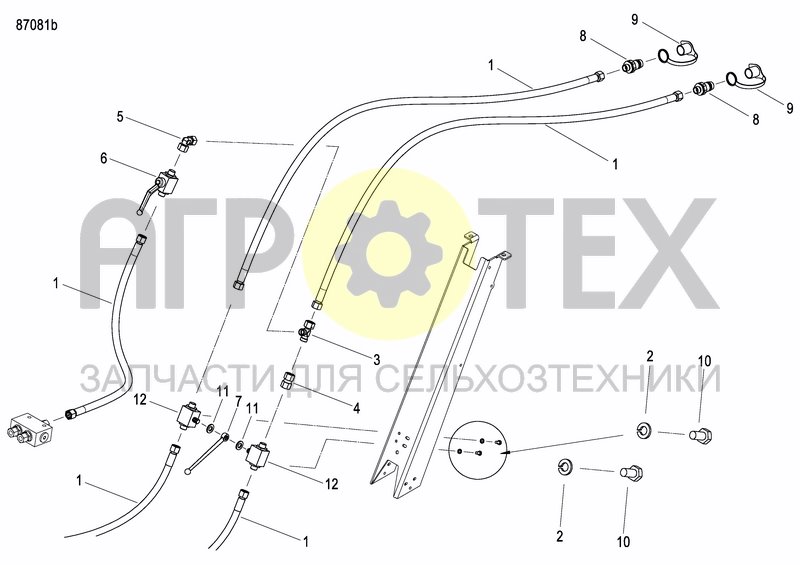 Чертеж DISC MARKER SINGLE HYDR.FOLDABLE