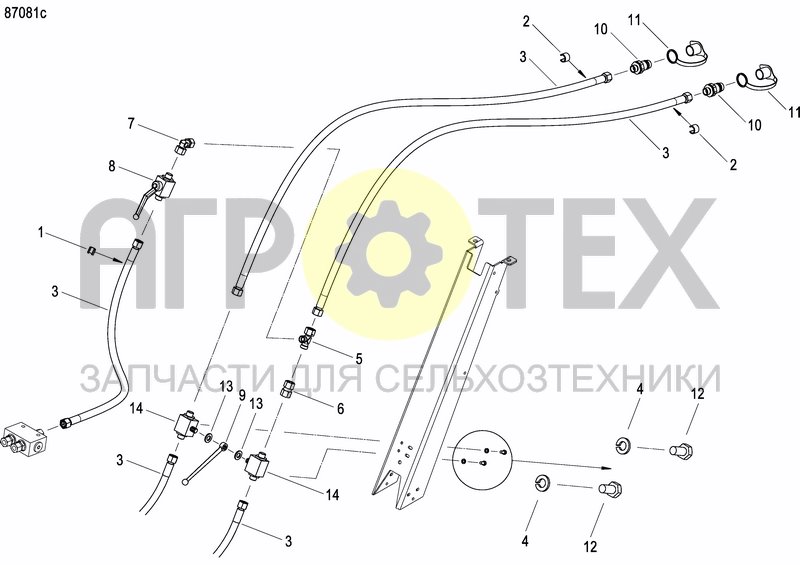 Чертеж DISC MARKER DOUBLE HYDR. FOLDABLE