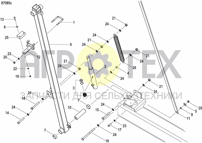 Чертеж DISC MARKER DOUBLE HYDR. FOLDABLE