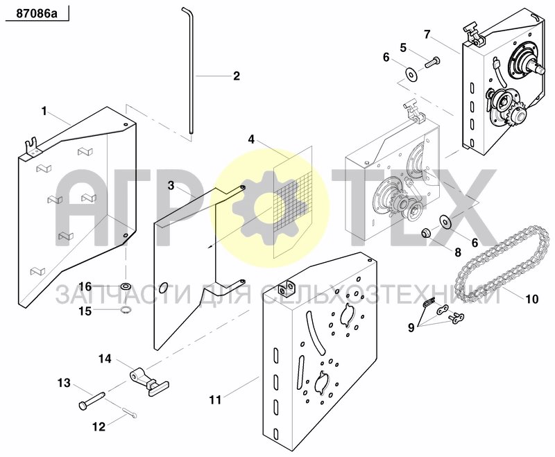 Чертеж FERTILIZER GEARBOX