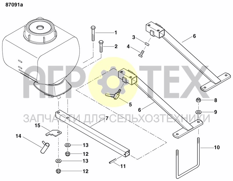 Чертеж BRACKET GRANULAR APPLICATOR