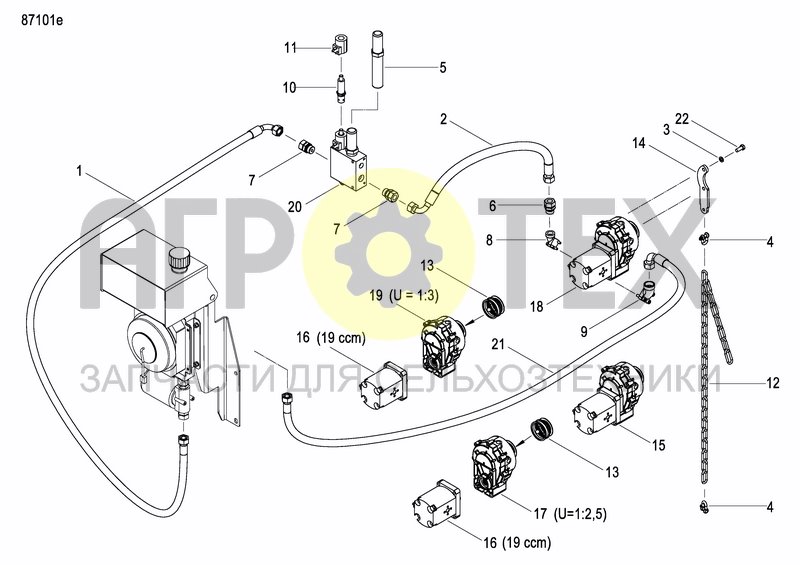 Чертеж EXTERNAL OIL SUPLY SYSTEM